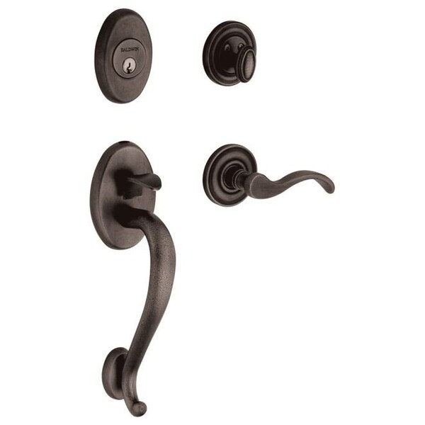 Baldwin Entry Handlesets Distressed Oil Rubbed Bronze 85315.402.RENT - main