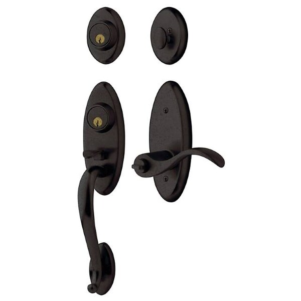 Baldwin Full Dummy Handlesets Distressed Oil Rubbed Bronze 85345.402.2LFD - main