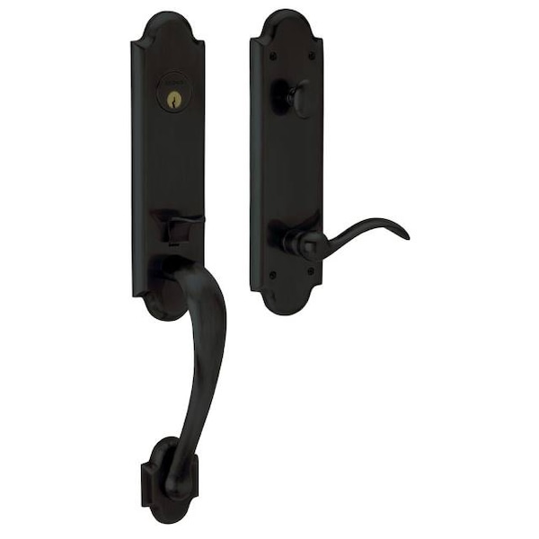 Baldwin Single Cylinder Handlesets Satin Black 85354.190.RENT - main