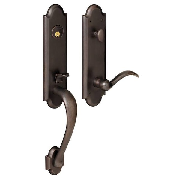 Baldwin Entry Handlesets Distressed Oil Rubbed Bronze 85354.402.RENT - main