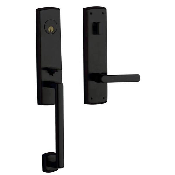 Baldwin Entry Handlesets Satin Black 85387.190.LENT - main