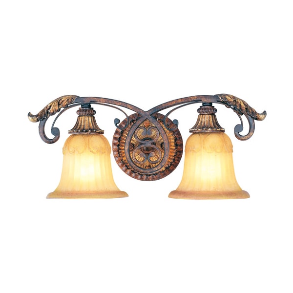 Livex Lighting Villa Verona 2 Light Verona Bronze with Aged Gold Leaf Bath Vanity 8552-63 - main
