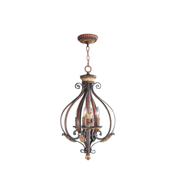 Livex Lighting Villa Verona 4 Light Verona Bronze with Aged Gold Leaf Accents Foyer 8556-63 - main