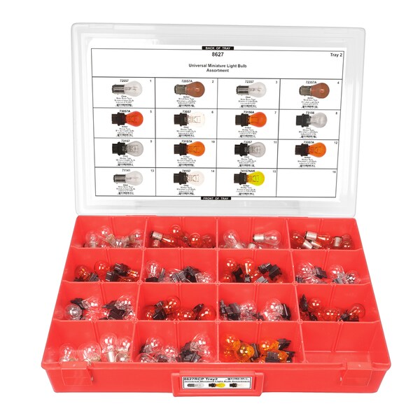 Disco Two Tray Bulb Assrtmnt Adj Red Tray W/Clr Lid 8627RCP - main