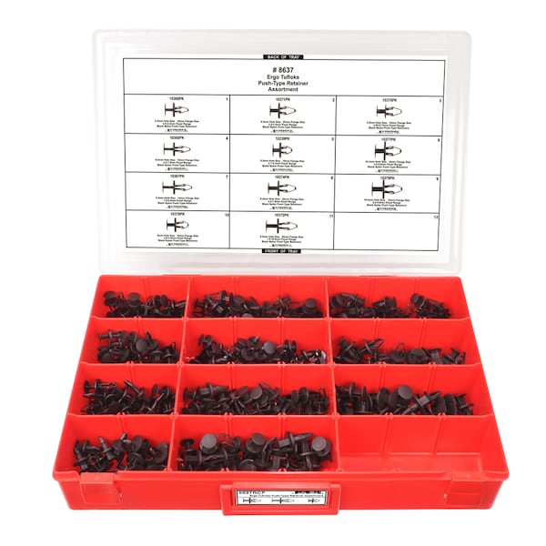 Disco Blk Nyln Ergo Tuflok Assort Adj Red Tray W/Clr Lid 8637RCP - main