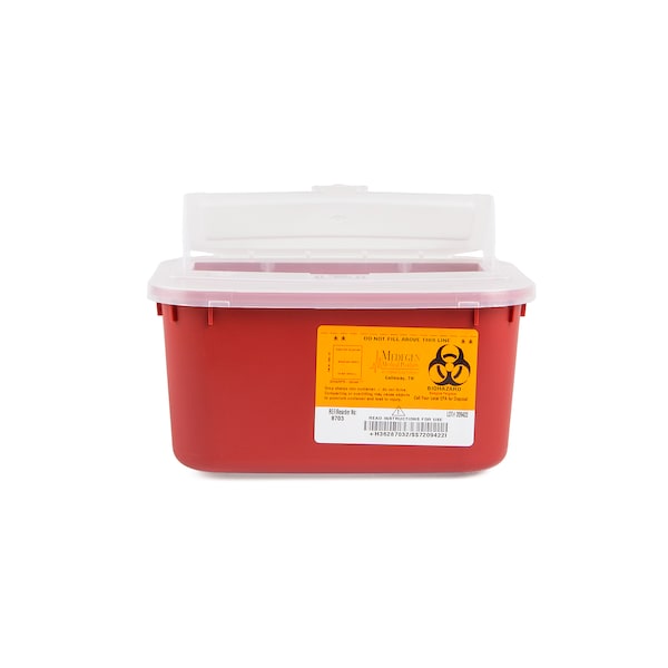 Medegen Medical Products Sharps Container, 1 gal., Red, PK24 8703 - main
