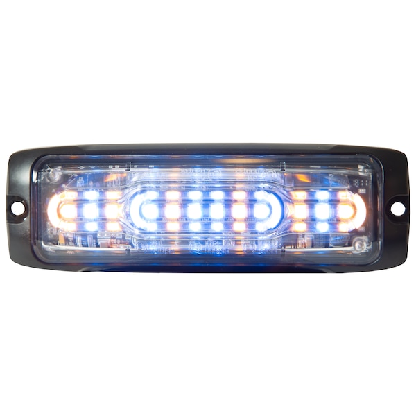 Buyers Products Ultra Thin Wide Angle 5 Inch Amber/Blue LED Strobe Light 8890308 - main