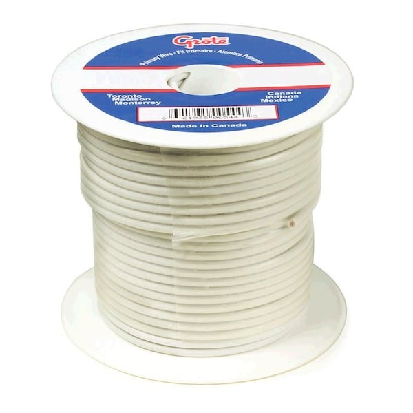 Grote Primary Wire, GPT, 12 AWG, Copper, White, PVC Jacket, Stranded 88-6007 - main