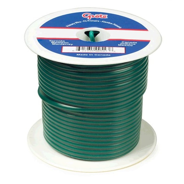 Grote Primary Wire, GPT, 18 AWG, Copper, Green, PVC Jacket, Stranded 88-9006 - main