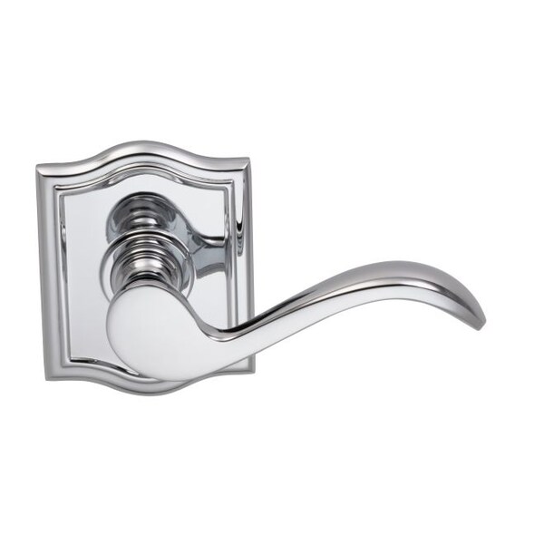 Omnia Lever Arched Rose Pass Lever 2-3/4" BS T Strike Bright Chrome 895 895AR/234T.PA26 - main