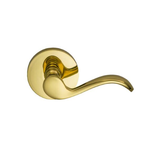 Omnia Lever Modern Rose Pass Lever 2-3/8" BS T Strike Bright Brass 895 895MD/238T.PA3