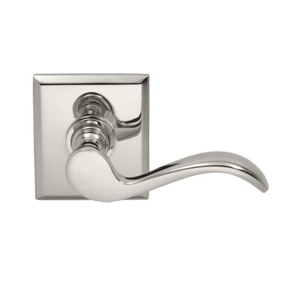 Omnia Lever Rectangular Rose Priv Lever 2-3/8" BS T Strike Bright Nickel 895 895RT/238T.PR14 - main