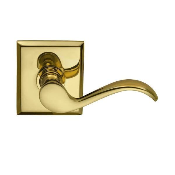 Omnia Lever Rectangular Rose Priv Lever 2-3/4" BS T Strike Bright Brass 895 895RT/234T.PR3 - main