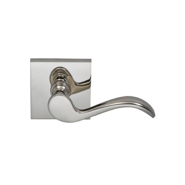 Omnia Lever with Square Rose Dummy Pair Lever Bright Nickel 895 895SQ/0.PD14