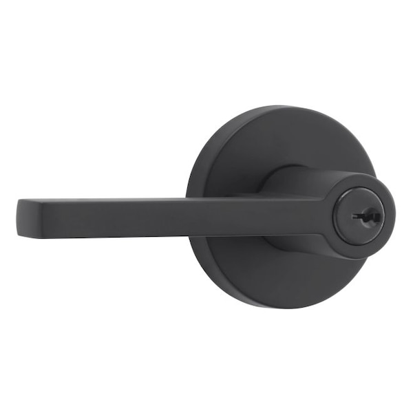 Baldwin Reserve Satin Black Door Levers ENSQUCRR190 - main