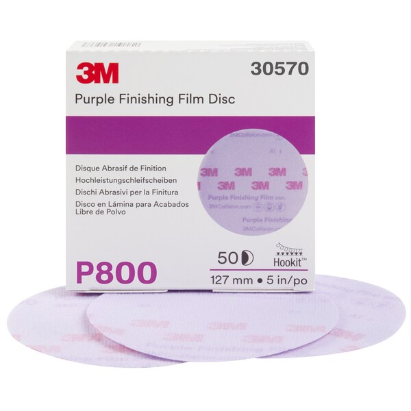 3M Hookit Prpl FinishFilm Dsc, 30570, 5, PK200 30570 - main