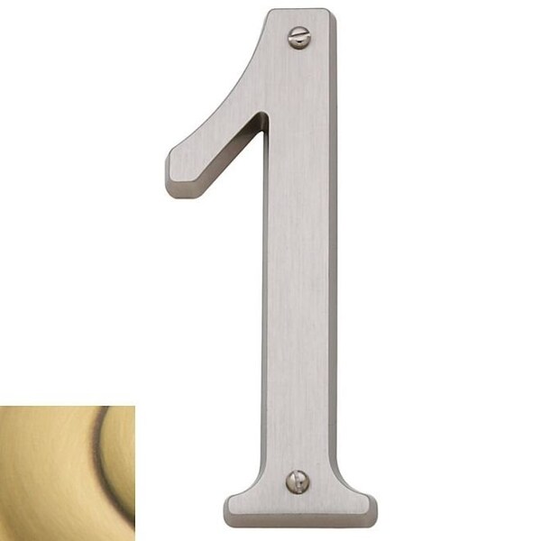 Baldwin Estate Satin Brass with Brown House Numbers 90671.060.CD - main