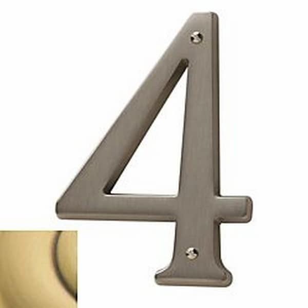 Baldwin Estate Satin Brass with Brown House Numbers 90674.060.CD - main