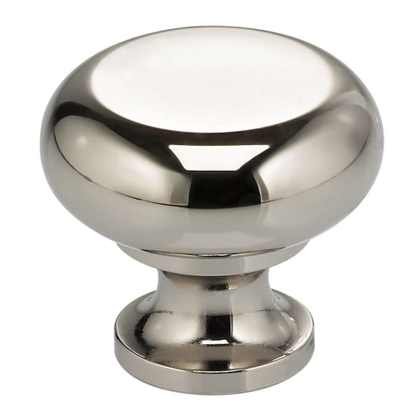 Omnia Round Cabinet Knob Bright Nickel 1-7/32" 9100/31.14 - main