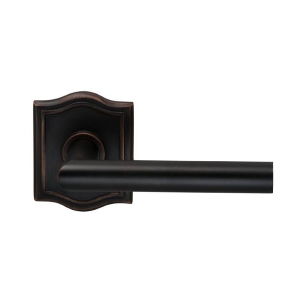 Omnia Lever Arched Rose Pass Lever 2-3/8" BS T Strike Tuscan Bronze 912 912AR/238T.PATB
