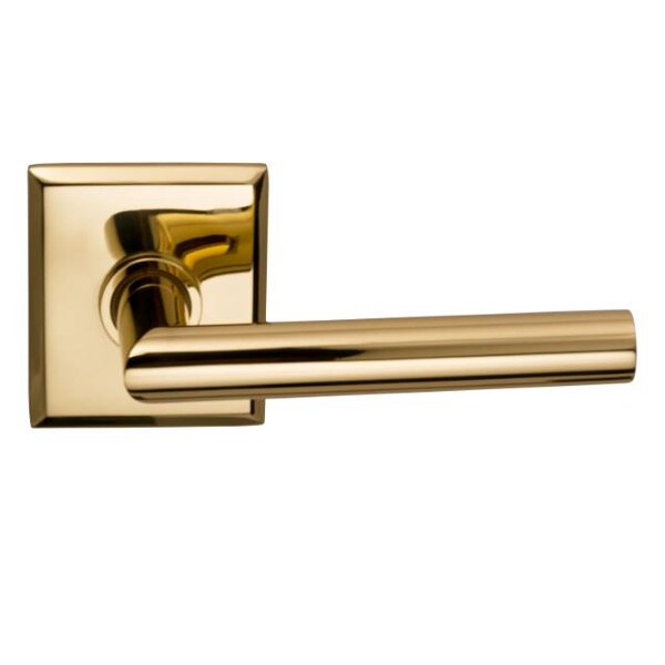 Omnia Lever Rectangular Rose Pass Lever 2-3/4" BS T Strike Bright Brass 912 912RT/234T.PA3