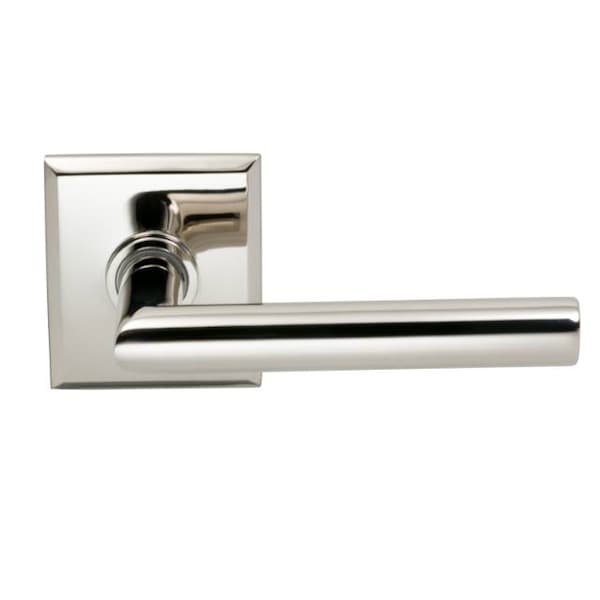 Omnia Lever Rectangular Rose Priv Lever 2-3/4" BS T Strike Bright Nickel 912 912RT/234T.PR14