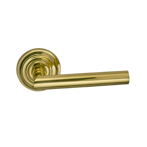 Omnia Lever Traditional Rose Priv Lever 2-3/4" BS T Strike Bright Brass 912 912TD/234T.PR3