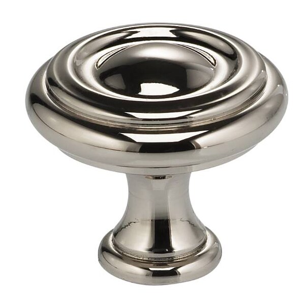 Omnia Classic Cabinet Knob Bright Nickel 1-3/16" 9141/30.14