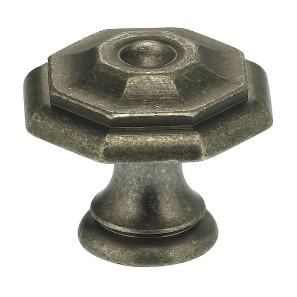 Omnia Octagonal Cabinet Knob Vintage Iron 1-3/16" 9145/30.VI - main