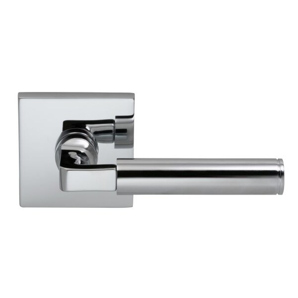 Omnia Lever Square Rose Pass 2-3/8" BS T 1-3/8" Doors Bright Chrome 914 914S/00.PA2 - main