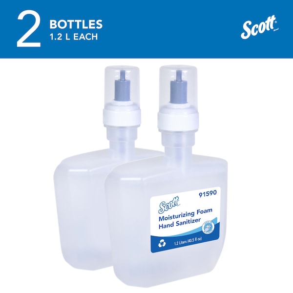 【ffry】 zoe Scott® Moisturizing Foam Hand Sanitizer (91590), 1.2 L Clear