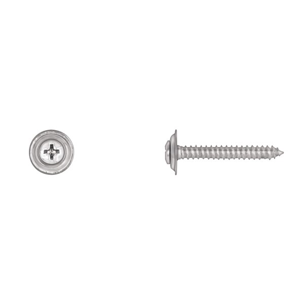 Disco Chrome Sems Trim Screws 8X1-1/4" No 6 Phllp Oval Hd PK100 9197PK - main