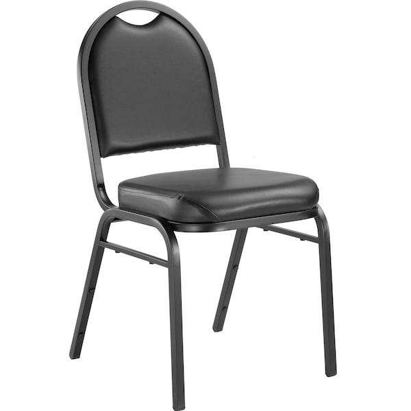 National Public Seating Stacking Chair, 9200 Series, Vinyl Black 9210-BT - main