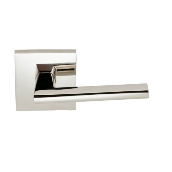 Omnia Square Rose Passage Lever 2-3/8" Backset, T Strike Bright Nickel 925 925SQ/238T.PA14 - main