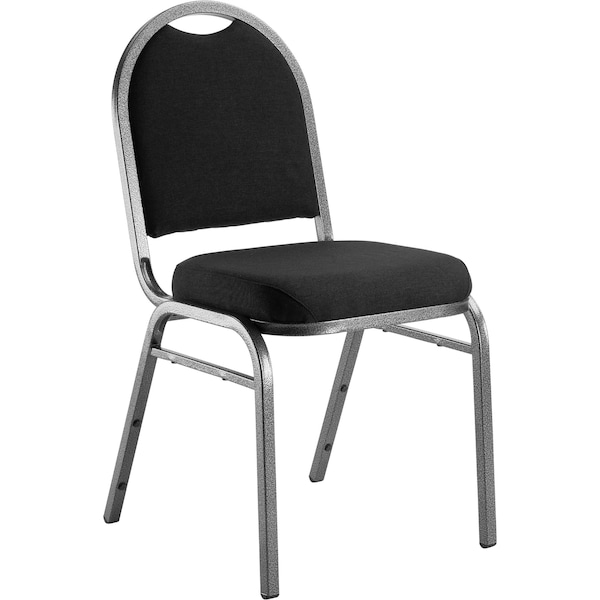 National Public Seating Stacking Chair, 9200 Series, Fabric Black 9260-SV - main