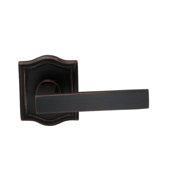 Omnia Arched Rose Privacy Lever 2-3/4" Backset, T Strike Tuscan Bronze 930 930AR/234T.PRTB - main