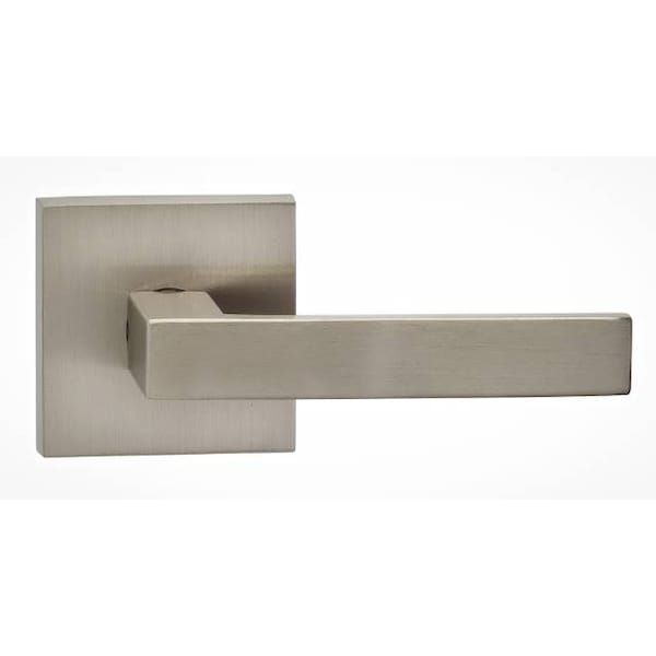 Omnia Square Rose Pass Lever 2-3/8" BS Full Lip Strike Satin Nickel 930 930SQ/238F.PA15 - main