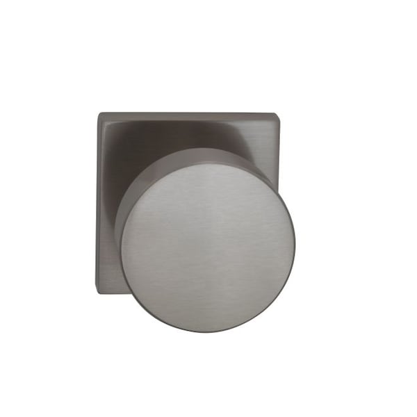 Omnia Square Rose Privacy Knob 2-3/8" Backset, T Strike Satin Nickel 935 935SQ/238T.PR15 - main