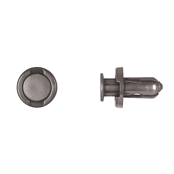 Zoro Select Push-In Rivet, Dome Head, 10 mm Dia., 18 mm L, Nylon Body, 15 PK 9382PK - main