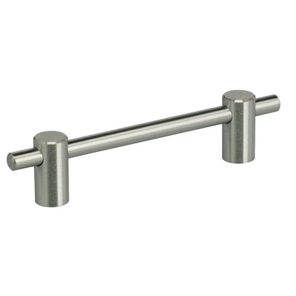 Omnia Center to Center Modern Bar Cabinet Pull Satin Stainless Steel 3-3/4" 9457/96.32D - main