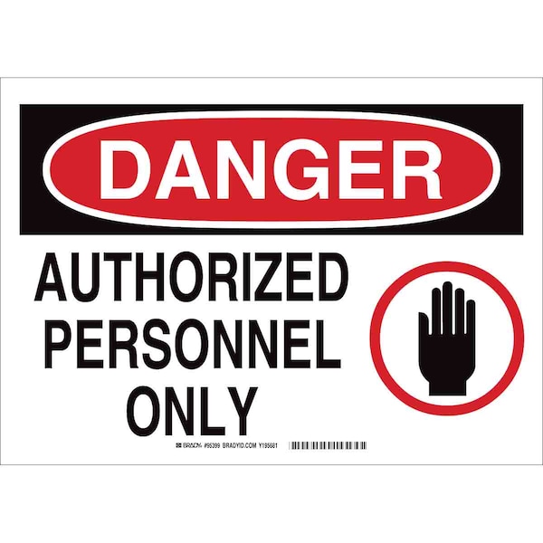 Brady Danger Sign, 10 in Height, 14 in Width, Polyester, Rectangle, English 95397 - main