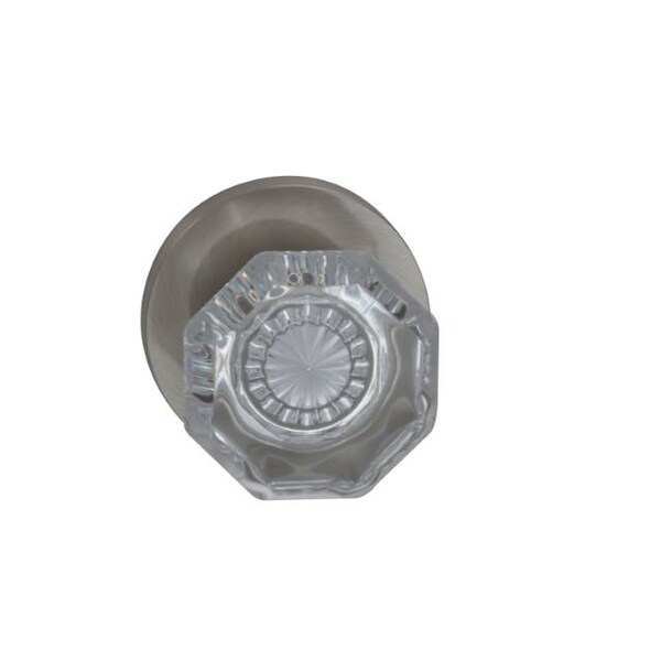 Omnia Dummy Pair Knob Satin Nickel 955 with Modern Rose 955MD/0.PD15