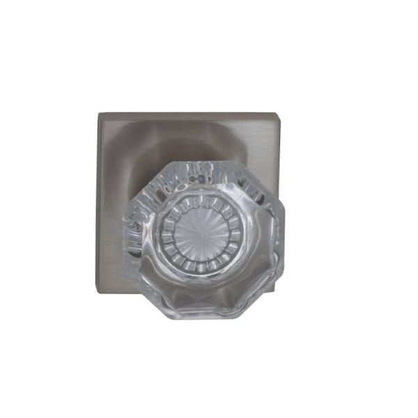 Omnia Square Rose Priv Knob 2-3/4" BS Full Lip Strike Satin Nickel 955 955SQ/234F.PR15 - main
