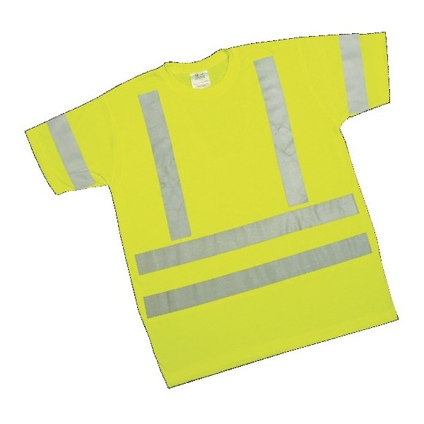 Mutual Industries ANSI Class 3 Durable Flame Retardant T-S, Polyester, Lime, LARGE 96002-0-103 - main