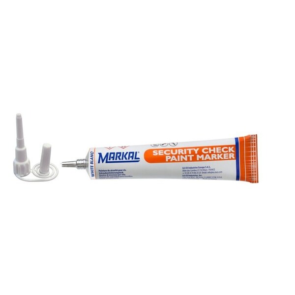 Markal Security Check Paint Marker (White) – Tamper-Evident Seal For Bolts, Nuts, And Parts