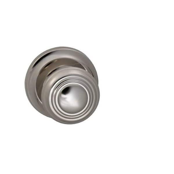 Omnia Knob 2-5/8" Rose Pass 2-3/8" BS T 1-3/4" Doors Bright Nickel 970 970/00B.PA14