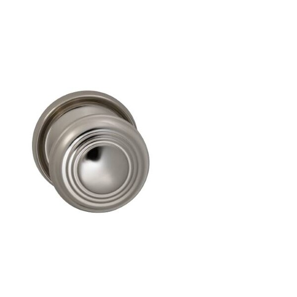 Omnia Knob 2-3/16" Rose Pass 2-3/8" BS T 1-3/4" Doors Bright Nickel 970 970/55B.PA14 - main