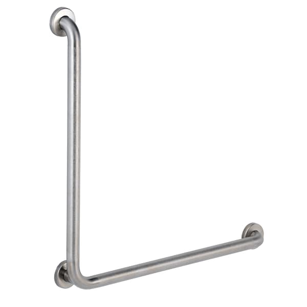 Bobrick 90 Degrees Grab Bar, 90 Degree 1-1/2" dia., Peen, 33-1/8" L, 304 Stainless Steel, Satin 6898.99 - main