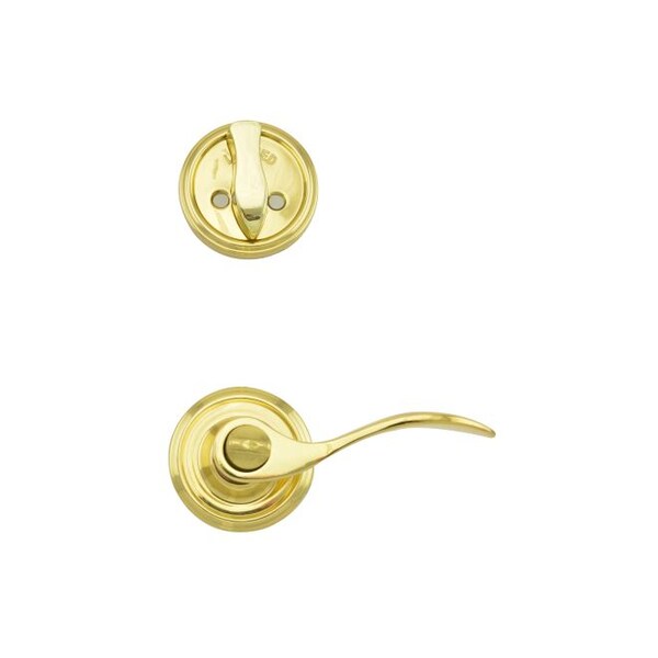 Weslock LH Bordeau INT SGL Dual CYL HSET Trim Lexington, Colonial Bright Brass L1300--U3SL20 - main