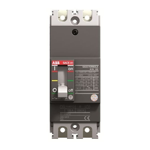 Abb Circuit Breaker, A1A Series, 100A, 2 Pole, 240V AC, 10kA A1A100TW-2 - main